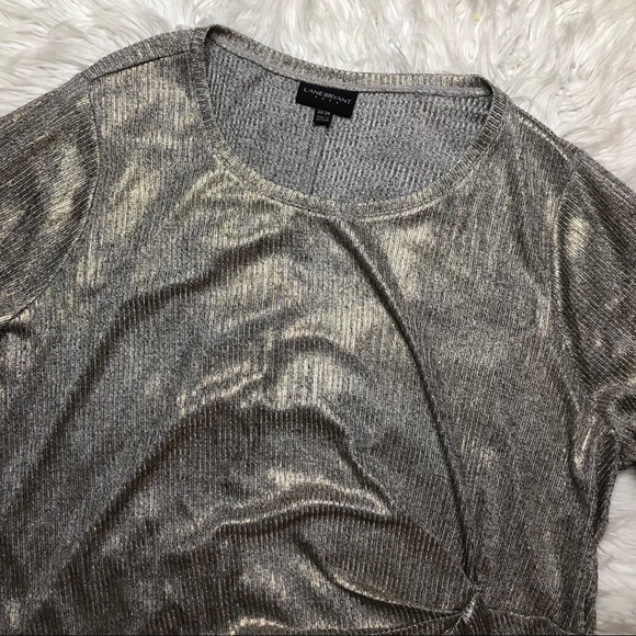 Nwot lane Bryant shimmer faux wrap top 22/24 - Picture 2 of 4